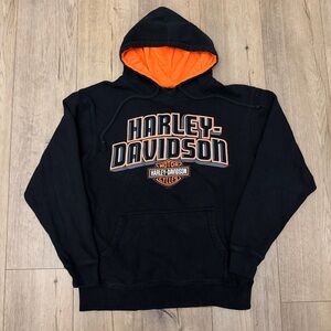2011 Harley Davidson Black and Orange Hoodie
